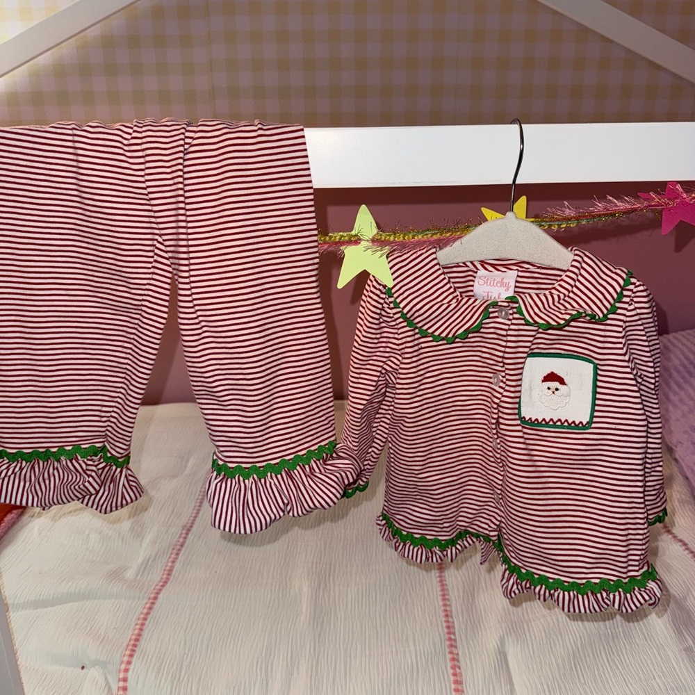 Smocked Santa pajamas